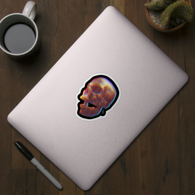 GlitchSkull cmyk by Up_Design